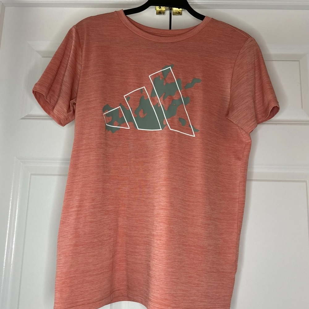 Big Boys Large adidas Short Sleeve Camo Logo T-Shirt